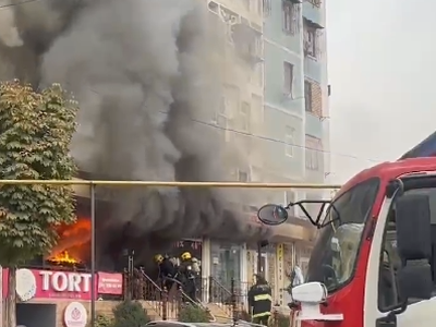 Изрображение 'На Чиланзаре загорелся магазин одежды (видео)'