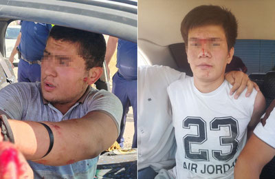 Image of 'Two young men who stole a car in Syrdarya and stabbed an SSS officer with a knife have been detained.'