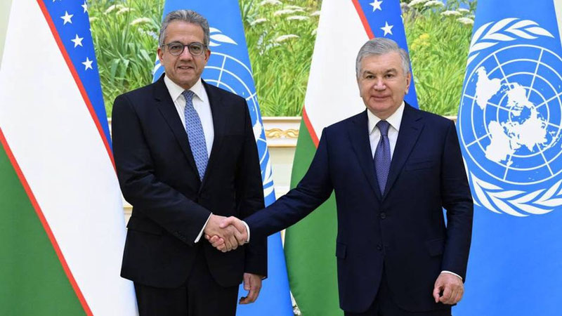 'Shavkat Mirziyoyev YUNESKOning yangi bosh direktoriini qabul qildi'ning rasmi