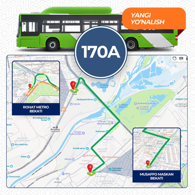 Изрображение 'В Ташкенте открывается новый автобусный маршрут'