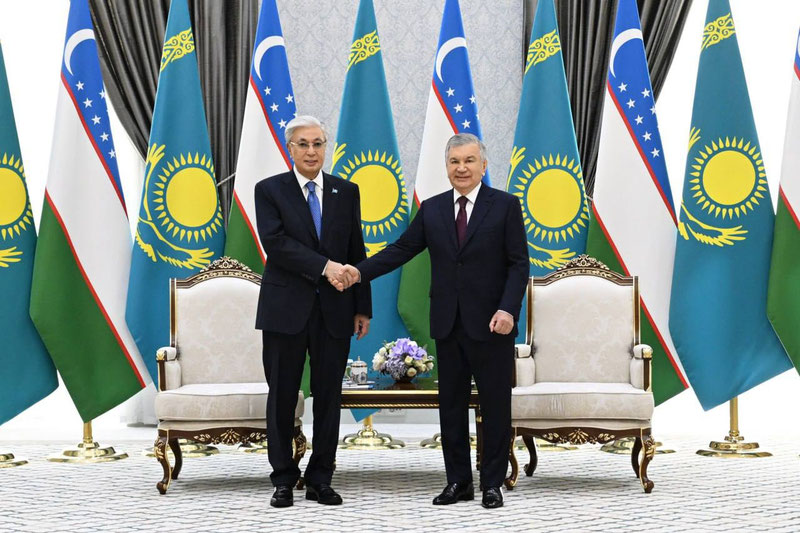 Изрображение 'В Ташкенте прошли переговоры лидеров Узбекистана и Казахстана в узком формате'