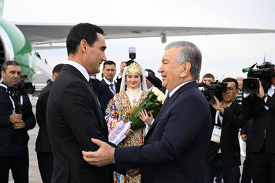 Изрображение 'Президент Туркменистана прибыл в Узбекистан с государственным визитом'