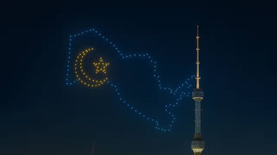 Изрображение 'В Ташкенте состоится шоу дронов в честь Дня Государственного флага'