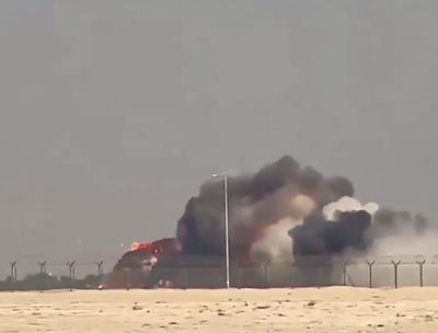 Изрображение 'Индийский истребитель разбился на авиашоу в Дубае (видео)'