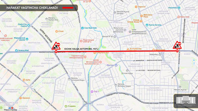 Изрображение 'Участок Малой кольцевой автодороги в Ташкенте закроют на 2,5 дня'
