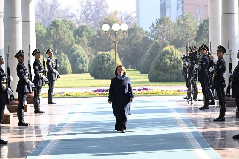 'O‘zbekiston Prezidenti yangi tayinlangan elchilarning ishonch yorliqlarini qabul qildi'ning rasmi