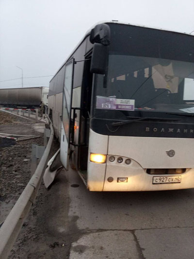 Image of 'In Kazakhstan, a bus carrying 54 Uzbekistanis collided with a truck.'