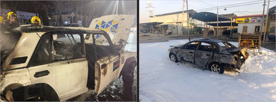 Изрображение 'В Ташкенте горели два автомобиля'