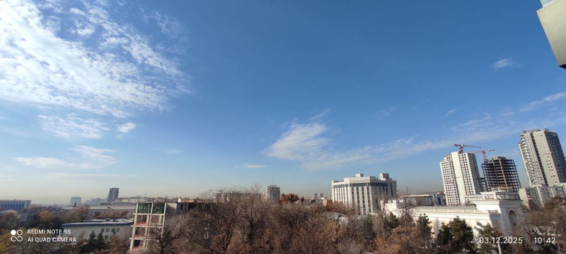 Изрображение 'Впервые за 2 недели смог в Ташкенте немного рассеялся'