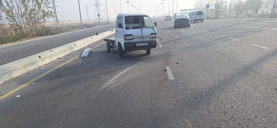 Изрображение 'На трассе в Ташкентской области столкнулись Labo и Malibu'