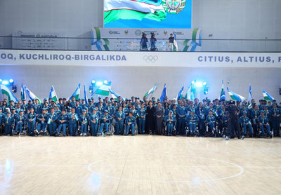 Изрображение 'В Ташкенте встретили сборную Узбекистана, занявшую первое место на юношеских Параазиатских играх'