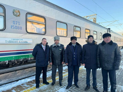 Изрображение 'В Казань прибыл первый за 6 лет международный поезд из Ташкента'