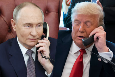 Image of 'Trump held another telephone conversation with Putin.'