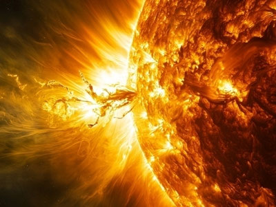 Image of 'A major explosion occurred on the Sun.'