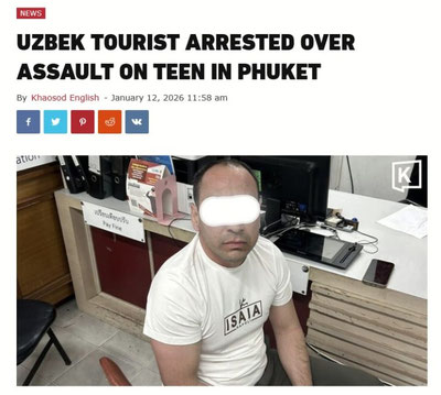 Изрображение 'В Таиланде узбекистанец арестован за сексуальное домогательство к 16-летней девушке'