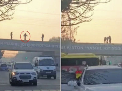 Изрображение 'В Андижане девушка намеревалась спрыгнуть с моста'