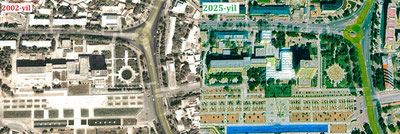 Изрображение 'Термез "позеленел": Спецкомиссия опубликовала спутниковые снимки города'