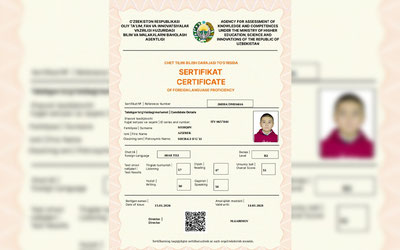 'Паркентда 6-синф ўқувчиси араб тилидан B2 сертификатини қўлга киритди'ning rasmi