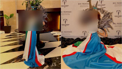 Изрображение 'Участница конкурса «Мисс мира 2025» оштрафована в Ташкенте за госсимволы в одежде'