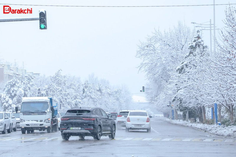 Image of 'In Tashkent, due to the snowfall, delays in public transport movement may be observed.'