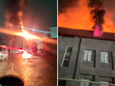 'Serjelida uch qavatli uyning tom qismida yong‘in chiqdi'ning rasmi