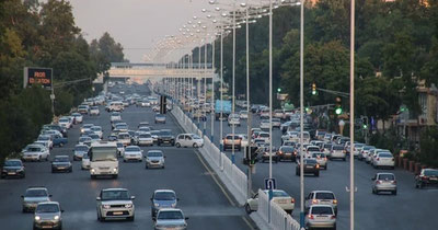 Image of 'The speed limit was reduced on the Tashkent-Chorvoq road.'