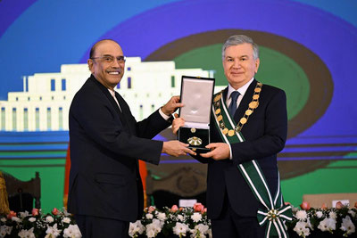 Image of 'Shavkat Mirziyoyev was awarded the "Nishan-e-Pakistan" Order.'