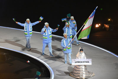 Изрображение 'Фото: делегация Узбекистана на открытии зимней Олимпиады в Италии'