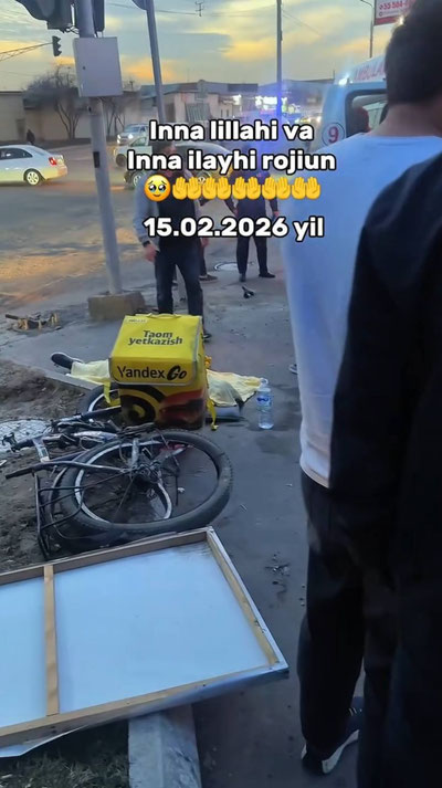 Изрображение 'В Ташкенте парень, работавший курьером, погиб под колесами грузовика'