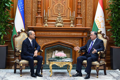 Изрображение 'Президент Таджикистана принял в Душанбе Премьер-министра Узбекистана'