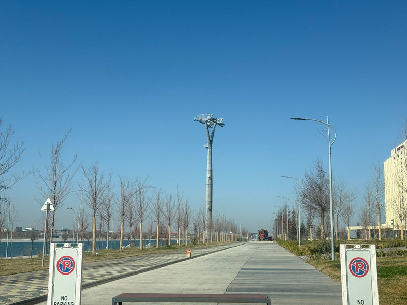 Изрображение 'В Silk Road Samarkand начато строительство канатной дороги (фото)'