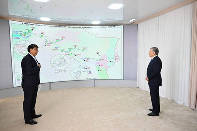 Изрображение 'Президент заслушал информацию о модернизации системы водоснабжения в Сурхандарье'