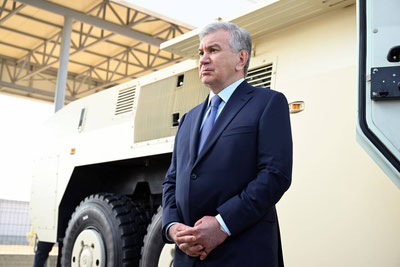 Image of 'Shavkat Mirziyoyev reviewed military units in Surkhandarya'