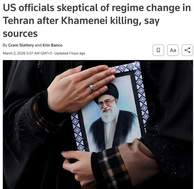 'AQSH rasmiylari Xomanayiy o‘limi rejim o‘zgarishiga olib kelishiga shubha bilan qaramoqda'ning rasmi