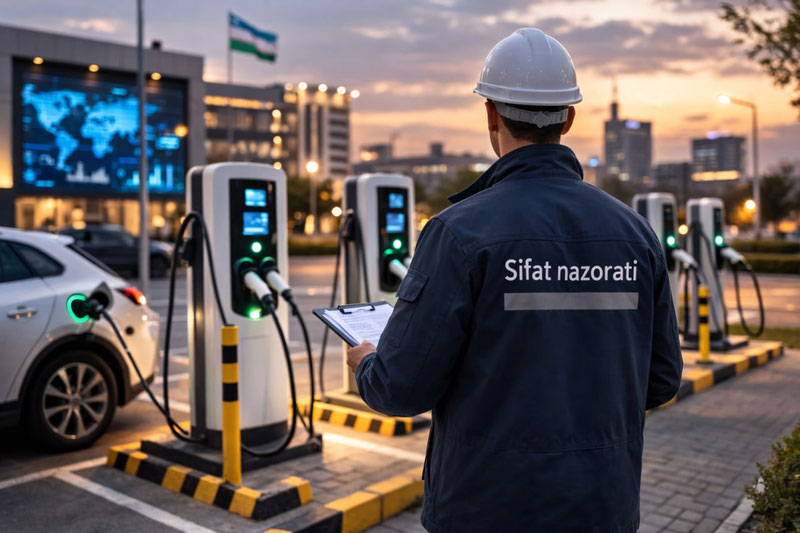 Изрображение 'Хокимият Ташкента предупредил о нарушениях при установке электрозарядных станций'