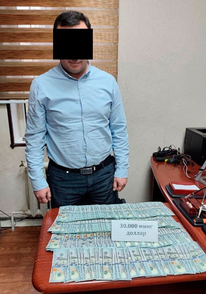 'Toshkentda FVV xodimiga 30 ming dollar pora taklif qilgan tadbirkor ushlandi'ning rasmi