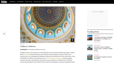 'Ўзбекистондаги Ислом цивилизацияси маркази нуфузли халқаро Condé Nast Traveler нашрида эътироф этилди'ning rasmi