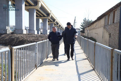 Изрображение 'Сооружен временный мост через канал Салар в Сергели'