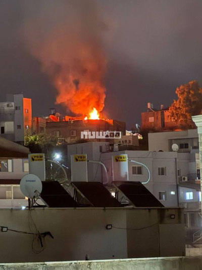 Изрображение 'Израиль подвергся массированному обстрелу со стороны Ливана'