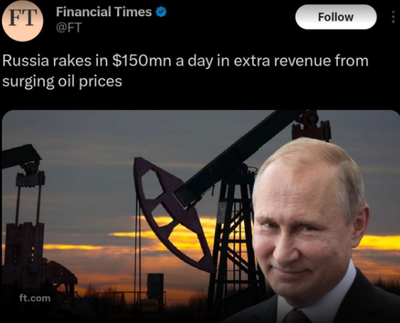 Изрображение 'США временно вывели из-под санкций российскую нефть'