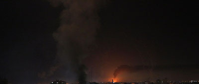 'Тель-Авивда йирик ёнғинлар ва қалин тутун кузатилгани айтилмоқда'ning rasmi