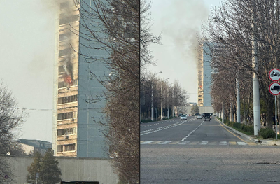 Изрображение 'В Ташкенте произошел пожар в одной из "московских высоток" на Дархане'