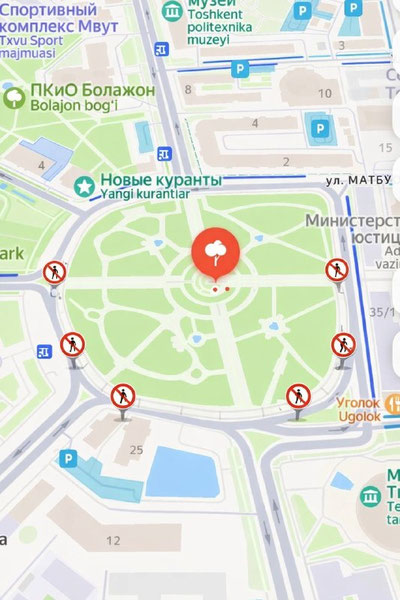 Изрображение 'Сквер Амира Темура в Ташкенте закрыт на две недели'