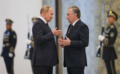 Image of 'Mirziyoyev and Putin discussed the situation in the Middle East, South Asia, and Ukraine.'