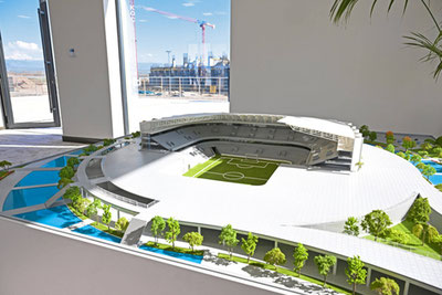 Изрображение 'Шавкат Мирзиёев ознакомился со строительством нового стадиона в Новом Ташкенте'