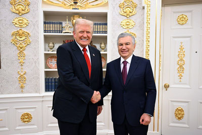 Image of 'Donald Trump sent a letter to Shavkat Mirziyoyev.'