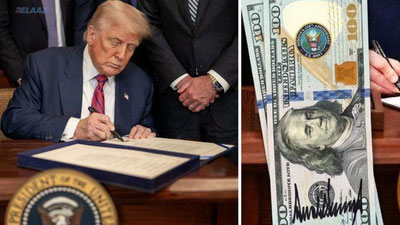 Изрображение 'Трамп станет первым действующим президентом США, чья подпись появится на долларах'