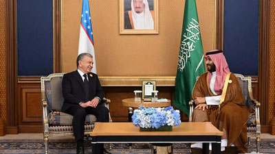 Изрображение 'Президент Узбекистана провел телефонный разговор с Наследным принцем Саудовской Аравии'