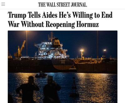 Изрображение 'Трамп готов прекратить операцию против Ирана, а проблему Ормуза оставить соседним странам'