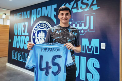 Image of 'Abdulqodir Husanov became the player of the month at Manchester City.'